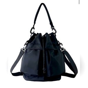 NWT Drawstring Nylon Waterproof Bucket Bag